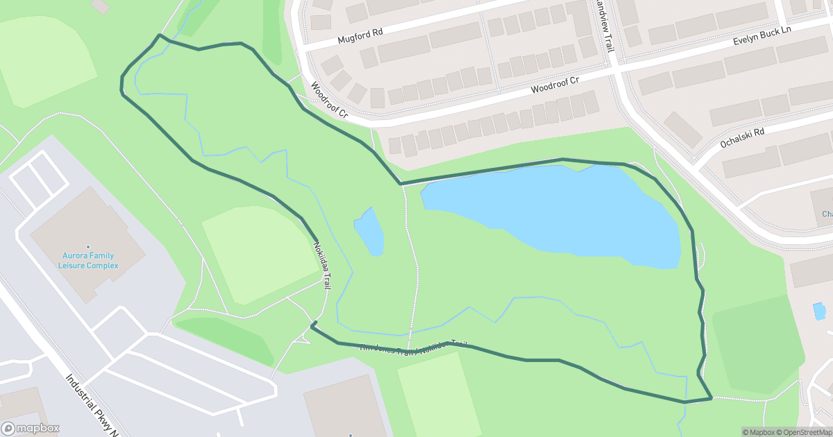 Route map of Aurora Arboretum