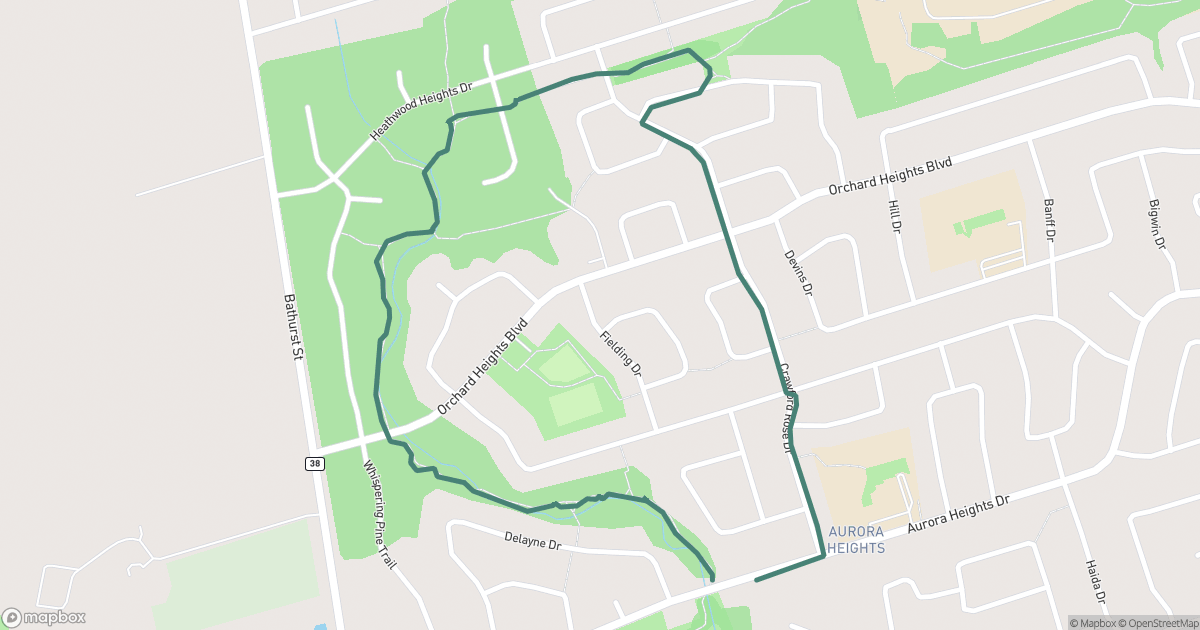 Route map of Lakeview Willow Farm Trail